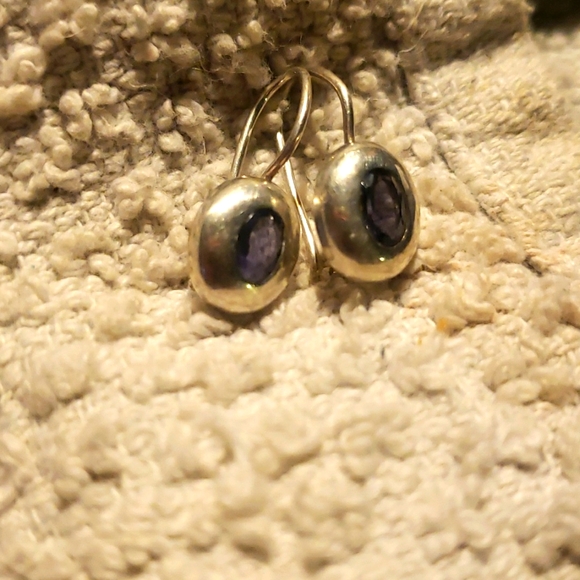 Silver Amerthyst vintage errings - Picture 2 of 5